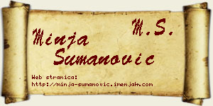 Minja Šumanović vizit kartica